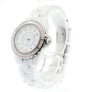 CHANEL J12 H4466 8P Diamond Soft Pink white Dial Quartz Ladies Watch_886666 Chanel J12 H2011 42mm White Ceramic Pink Sapphire Diamond  main image 4